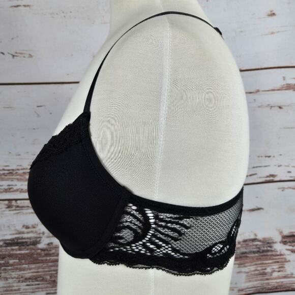 Natori Women's Feathers Front Close T-Back Bra Black 32C - Picture 2 of 7